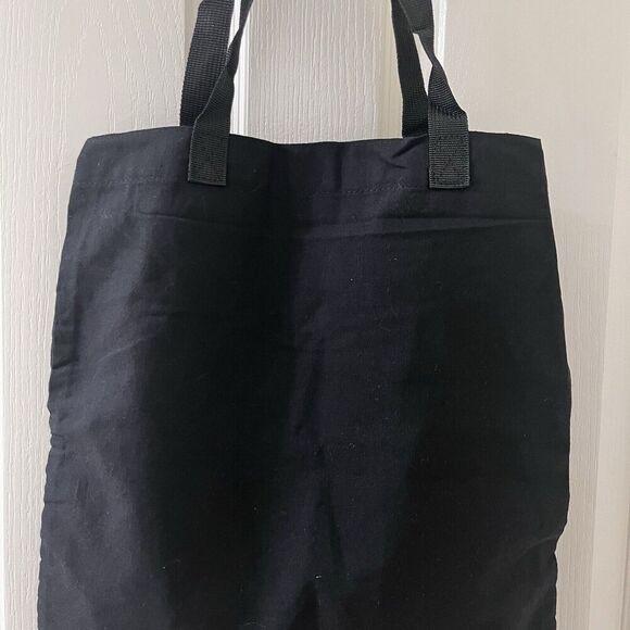 Anine Bing Black Remy Canvas Logo Tote Bag - Picture 9 of 10